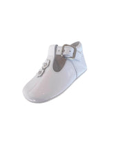 Load image into Gallery viewer, Baby Girls White Patent Pram Shoe