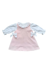 Load image into Gallery viewer, Girls Pink Top &amp; Pinafore Set