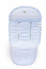 Load image into Gallery viewer, Blue Pique Pram Liner - Char-le-maine | Luxury Baby &amp; Children's Wear