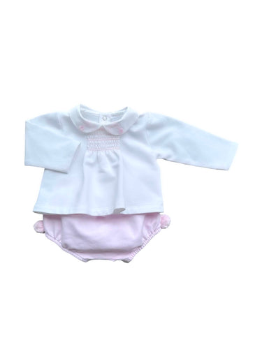 Girls pink & White Jam Pant Set