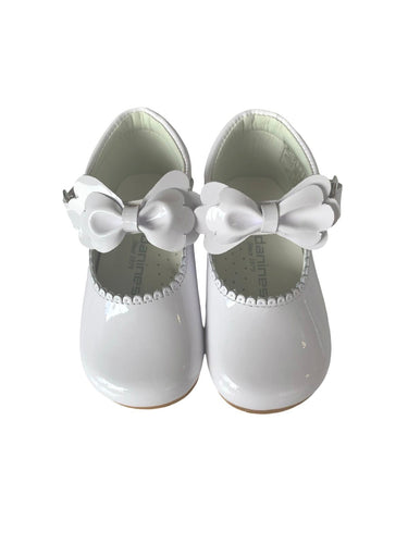 Girls White Patent Shoe