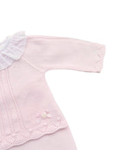 Load image into Gallery viewer, Baby Girls Pink Cotton Knit Footed Trouser Set