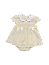 Load image into Gallery viewer, baby Girls Lemon and White Dress Set