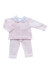 Load image into Gallery viewer, Girls Pink Knit Trouser Set