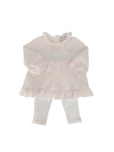 Load image into Gallery viewer, Girls Pink Cotton Top &amp; Legging Set