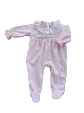 Load image into Gallery viewer, Pink Velour Babygrow - Char-le-maine | Luxury Baby &amp; Children's Wear