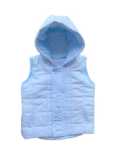 Load image into Gallery viewer, Boys Pale Blue Hooded Puffer Gilet