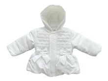 Load image into Gallery viewer, Girls White Hooded Jacket