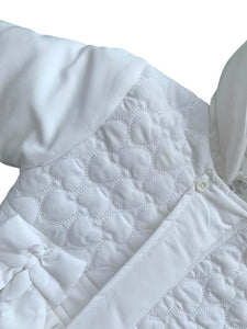 Girls White Hooded Jacket