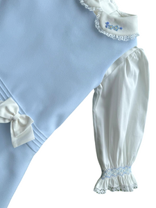 Girls Blue & Ivory Dress and Blouse Set