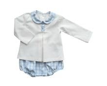 Load image into Gallery viewer, Boys Blue and White Shorts Set