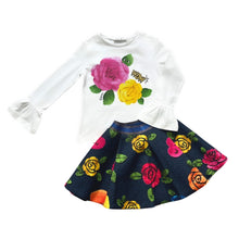 Load image into Gallery viewer, Girls Rose Print Skirt Set - Char-le-maine | Luxury Baby &amp; Children&#39;s Wear