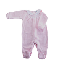 Load image into Gallery viewer, Girls Cotton Velour Babygrow - Char-le-maine | Luxury Baby &amp; Children's Wear