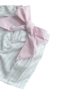 Load image into Gallery viewer, Pretty Originals                    Girls White &amp; Blue Cotton Hand-Smocked Shorts Set