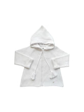 Load image into Gallery viewer, Unisex white cardigan with hood