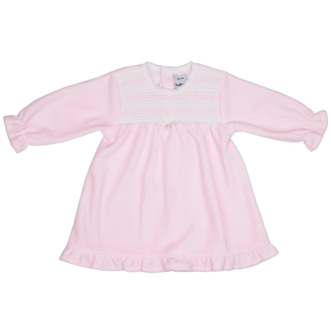 Smocked Velour Dress - Char-le-maine | Luxury Baby & Children's Wear