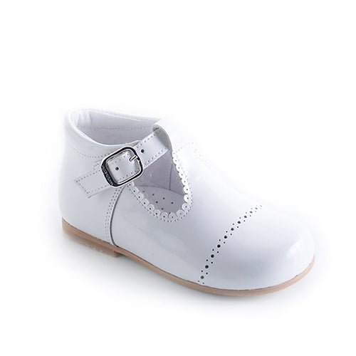 Unisex White Patent Shoe - Char-Le-Maine