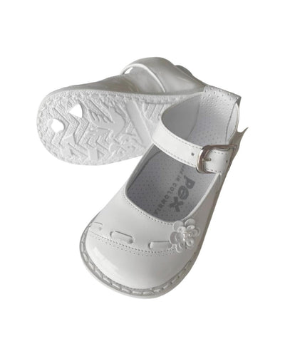 Girls White Patent Shoe