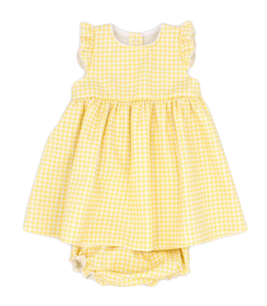 Lemon gingham dress