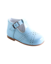 Load image into Gallery viewer, Unisex Blue Patent Shoe - Char-le-maine | Luxury Baby &amp; Children&#39;s Wear