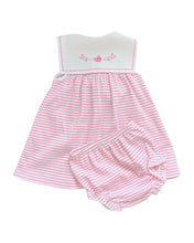 Load image into Gallery viewer, Girls Pink and Stripe Dress