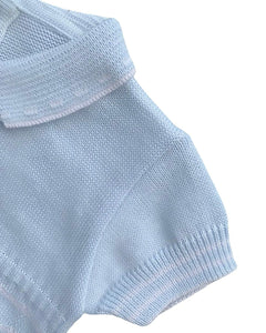 Pale Blue Knitted Short Set