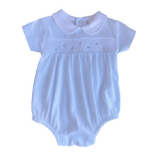 Load image into Gallery viewer, Boys blue and white Romper