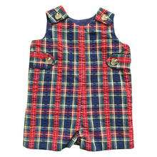 Load image into Gallery viewer, Boys Red Tartan Romper