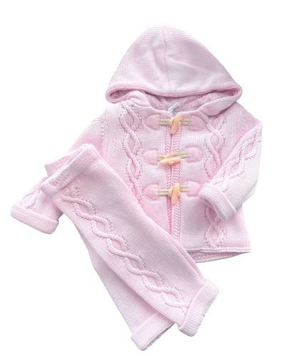 Girls Duffle Cardigan trouser Set