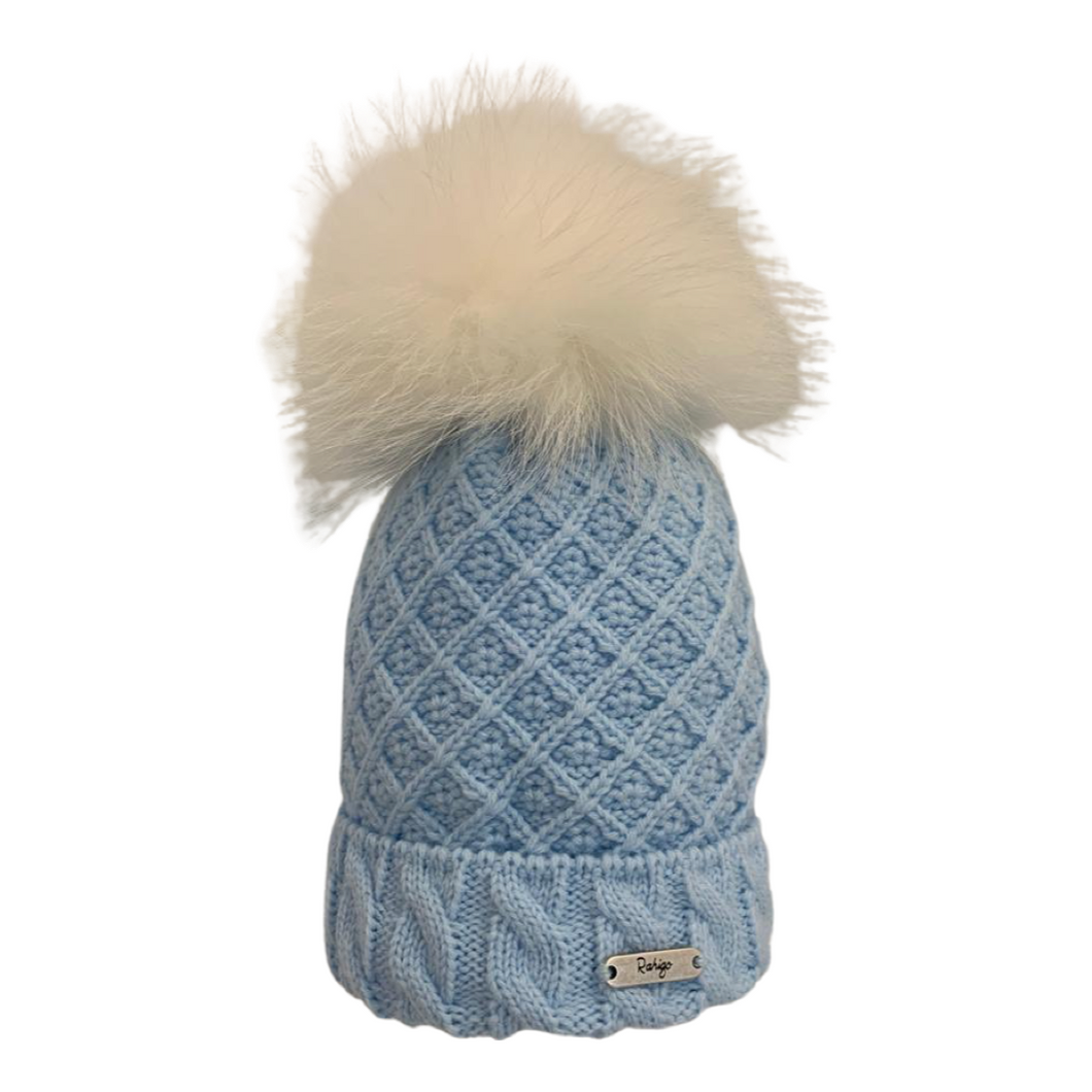 Pale Blue Knitted Hat