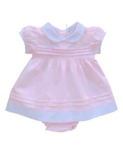 Girls Pink Dress & Pant Set