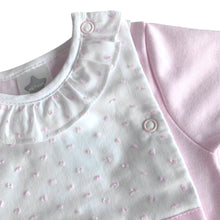 Load image into Gallery viewer, Pink and White Babygrow