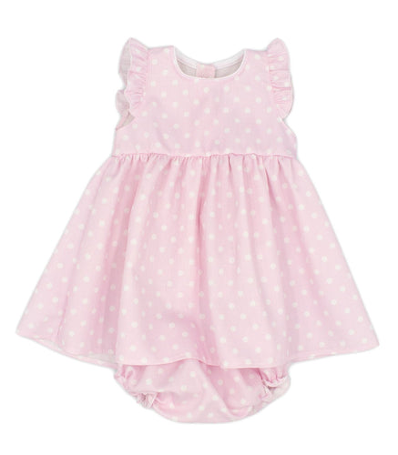Rapife - Pink and White Dress and bloomer set