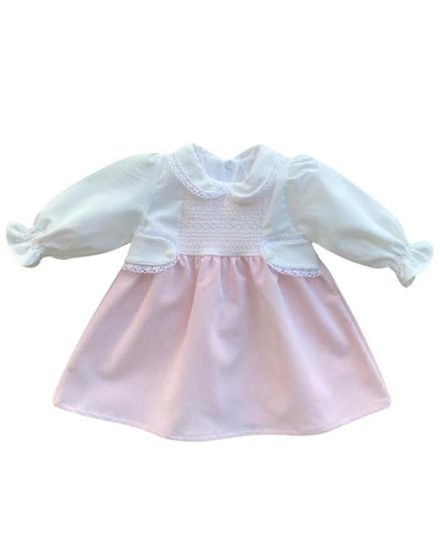 Baby Girls Pink and White Dress