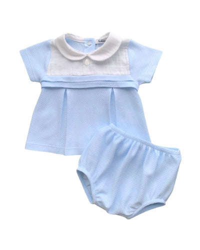 Baby Boys Blue Cotton Short Set