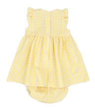 Load image into Gallery viewer, Lemon gingham dress