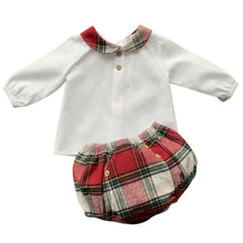 Load image into Gallery viewer, Boys Red Tartan Short Set