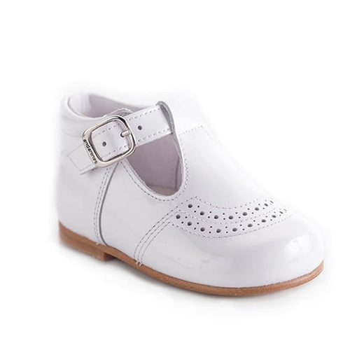 Unisex White Patent Shoe - Char-le-maine | Luxury Baby & Children's Wear