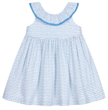 Load image into Gallery viewer, Girls Blue and White Nautical Dress