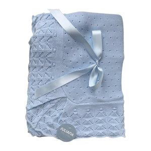 Juliana - Pale Blue Knitted Shawl