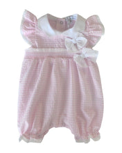 Load image into Gallery viewer, Pink and White Gingham Romper