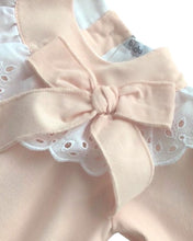 Load image into Gallery viewer, Girls Pale Coral &amp; White Dress Set