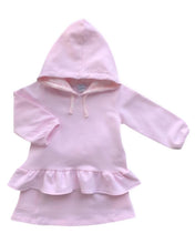 Load image into Gallery viewer, Girls Pink Jersey Hooded Skirt Set