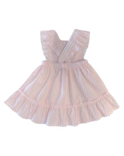 Load image into Gallery viewer, Girls Pink and White Stripped Cotton Dress