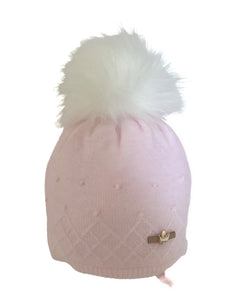 Girls Pink knitted Hat