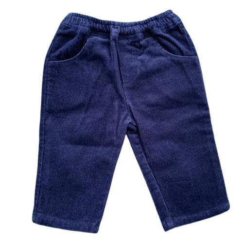 Navy Blue Jumbo Cotton Corduroy Trousers