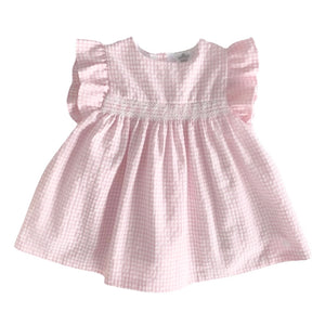 Pink and White Gingham Dress