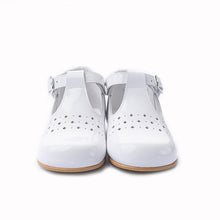 Load image into Gallery viewer, T-Bar Shoe in White Patent shoe