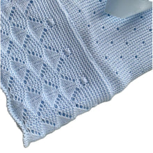 Load image into Gallery viewer, Juliana - Pale Blue Knitted Shawl