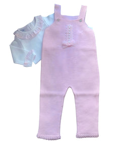 Girls Knitted  Dungaree